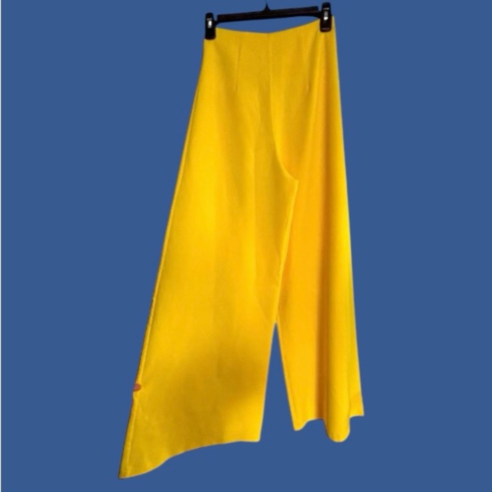 Wide Leg Yellow Women's Pants